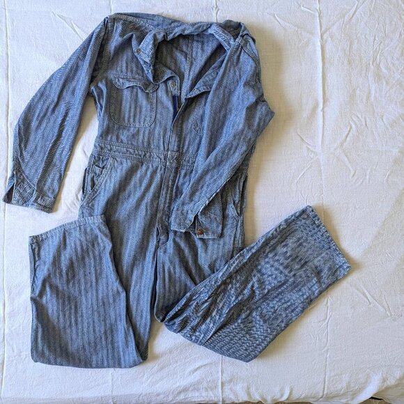Vintage BIG MAC overalls 42R mechanic coveralls JC Penney jumpsuit - Picture 3 of 14